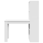 vidaXL Bureau avec étagère Blanc 122 x 67 x 145 cm Bois d'ingénierie