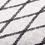 vidaXL Tapis lavable antidérapant 190x300 cm noir et blanc