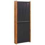 vidaXL Cloison de séparation 6 panneaux Noir 420x180 cm