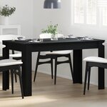 vidaXL Table de salle à manger Chêne noir 140 x 74.5 x 76 cm