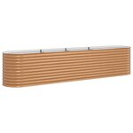 vidaXL Lit surélevé Marron 400 x 80 x 81 cm Acier