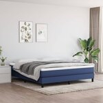 vidaXL Sommier à lattes de lit avec matelas Bleu 180x200 cm Tissu