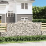 vidaXL Paniers à gabions arqués 6 Pièces 300x30x140/160 cm fer galvanisé
