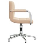 vidaXL Chaise pivotante de salle à manger Crème Tissu