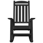vidaXL Chaise Berçante de Jardin Noire 70x92x108 cm HDPE