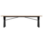 vidaXL Table basse cadre en Y 160x40x45 cm bois de pin massif et acier