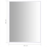 vidaXL Miroir Blanc 80x60 cm