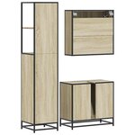 vidaXL Ensemble de meubles de salle de bain 3 Pièces chêne sonoma