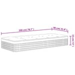 vidaXL Matelas à ressorts ensachés moyen plus 90x200 cm