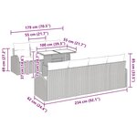 vidaXL Ensemble de canapé de jardin 8 Pièces Beige Poly rotin