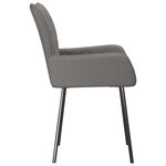 vidaXL Chaises à manger lot de 2 gris clair tissu