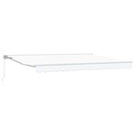 vidaXL Auvent rétractable manuel Blanc 4 5 × 3 5 m