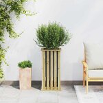 vidaXL Jardinière Marron 33 x 33 x 65 cm Pin imprégné