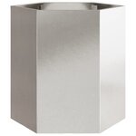 vidaXL Jardinières 2 Pièces hexagone 46x40x45 cm acier inoxydable