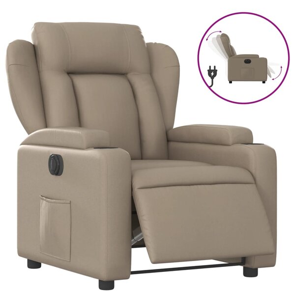 vidaXL Fauteuil inclinable électrique Cappuccino Similicuir