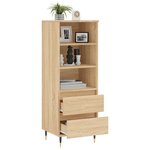vidaXL Buffet haut Chêne sonoma 40x36x110 cm Bois d'ingénierie