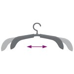 vidaXL Cintres extensibles 5 Pièces Gris
