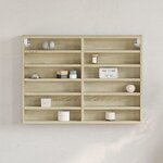 vidaXL Armoire à vitrine chêne sonoma 80x8 5x58 cm bois d'ingénierie
