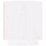 vidaXL Meuble TV Blanc 110x34x40 cm Bois de pin massif