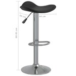 vidaXL Tabouret de bar Noir Acier chromé et cuir artificiel
