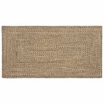 vidaXL Tapis Naturel et noir 100 x 200 cm Jute