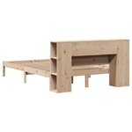 vidaXL Lit bibliothèque sans matelas 135x190 cm bois de pin massif