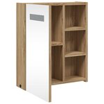 vidaXL Armoire de salle de bain à miroir avec LED chêne 45x13x52 cm