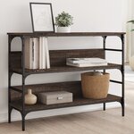 vidaXL Table console chêne marron 100x32x75 cm bois d'ingénierie