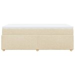 vidaXL Sommier à lattes de lit et matelas Crème 90x190 cm Tissu