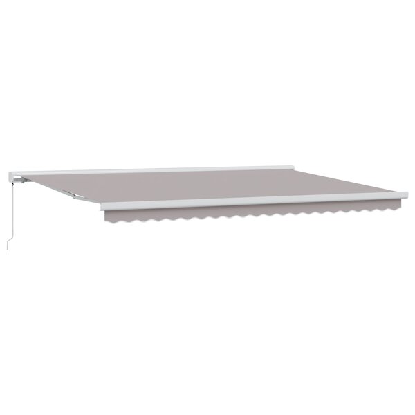 Auvent manuel rétractable vidaXL gris clair 500x300 cm