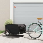 vidaXL Remorque de vélo noir 45 kg fer