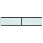 vidaXL Meuble TV Marbre blanc 200x40x40 5 cm Verre trempé