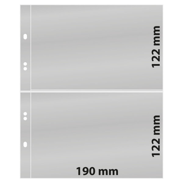 Feuilles Multi Collect Lindner transparentes à 2 bandes pour blocs feuillets.