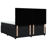 vidaXL Sommier à lattes de lit avec matelas Noir 180x200 cm Velours