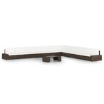 vidaXL Salon de jardin 11 Pièces avec coussins Marron Résine tressée