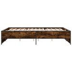 vidaXL Cadre de lit sans matelas chêne fumé 140x200 cm