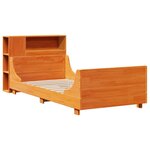 vidaXL Cadre de lit sans matelas cire marron 100x200cm bois pin massif