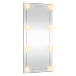 vidaXL Miroir mural avec lumières LED 30x80 cm verre rectangulaire