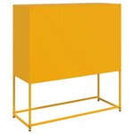 vidaXL Buffet jaune moutarde 100 5x39x107 cm acier