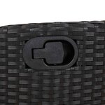 vidaXL Ensemble à manger de jardin 9Pièces coussins noir résine tressée
