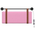 vidaXL Tête de lit suspendue Avec lumière LED Rose PU antique