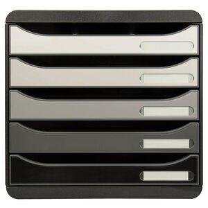 Module De Classement Big Box Plus 5 Tiroirs Shades Of Grey - Nuances De Gris - Exacompta