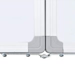 vidaXL Tableau blanc magnétique pliable 160x40x1 7 cm aluminium