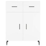 vidaXL Buffet haut Blanc 69 5x34x180 cm Bois d'ingénierie