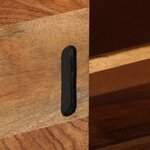 vidaXL Meuble TV Marron miel et gris 110x30x50 cm Bois massif d'acacia