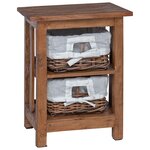 vidaXL Table d'appoint Marron Bois massif d'acajou