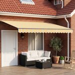vidaXL Auvent rétractable électrique Orange et Blanc 4 5 × 3 m