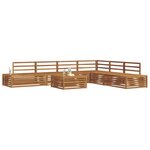vidaXL 8 pc Ensemble de canapés d'extérieur Bois d'Acacia Massif
