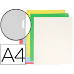 Pochette coin q-connect polypropylène grainé économique 12/100e coloris assortis transparent boîte 100 unités