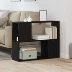 vidaXL Centre de divertissement Noir 80 x 24 x 63 cm Bois d'ingénierie